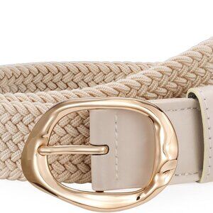 Elastic Women's Braided Woven Casual Web Belt Fits 26-46 Inch Waist